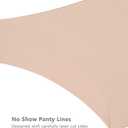 SHARICCA Women Seamless Cheeky Bikini No Show Panties Ladies Invisible Breathable Briefs Soft Stretch Underwear Multi Pack (XL)