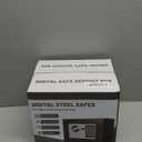 Digital Electronic Money Safe, Steel Security Lock Box with Keypad, Office Hotel Business Jewelry Gun Cash Safe, 0.23 Cubic Feet, 9.06" W x 6.69" D x 6.69" Hblack