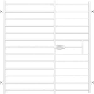 Malier Quick and Easy Setup & Removal Metal Baby Gate for Babies and Pets, 36'' Tall Pressure Mounted Dog Gate for Stairs, 29.5"- 45" Wide Safety Expandable Indoor Dog Gates for Doorway (White, 36''H)
