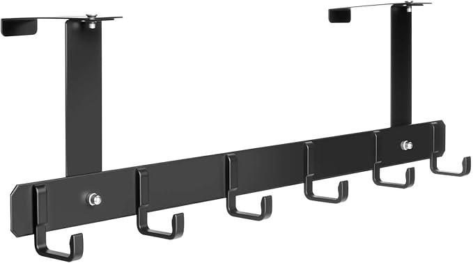 Amazon.com: Yinsiskyer Adjustable Over The Door Hooks, Premium Metal Hooks for Hanging, Heavy Duty Door/Wall Coat Hangers and Towel Door Hangers for Bathrooms, Cubicle Hook with 6 Hooks(2 Pack, Black) : Industrial & Scientific
