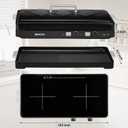 SINCHO 2-Burner Induction Cooktop with Removable Griddle, 1800W Portable Induction Stove, Non-Stick Surface, 9 Power Levels & 99-Min Timer