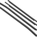 Motoforti Weatherstrip Window Seal, Window Trim Seal Belt, for Toyota Hilux 2015, PVC, No.681600K010/681800K010/682100K010/682300K010, Black, 4pcs