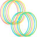 Sratte 12 Pcs Toy Hoop for Kid - Detachable & Adjustable Colored Hoop Exercise Ring Plastic Circle for Kid, Teen, Gymnastics, Dog Agility Equipment, Require Self Assembly (Fresh Color, 32 Inch)