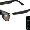 AI Smart Glasses for Men & Women, Photochromic AI Translation Glasses, Support 165+ Languages, Touch Control & IPX5 Waterproof, Multifunctional Bluetooth glasses, Travel Meeting Business Trade(Black)