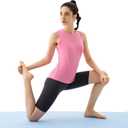 Women's Open Back Workout Tops - Sleeveless Yoga Tank Tops for Women, Moisture-Wicking Athletic Shirts for Running (Pink, M)