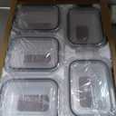 Vtopmart 5Pack 22oz Glass Storage Containers with Lids, Grey
Glass Meal Prep Food Container Sets, Snap Airtight Lid, For Microwave, Oven, Freezer and Dishwasher, BPA Free