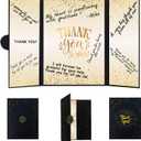 Vlipoeasn Thank You Card Guest Book Alternative, Black Gold Thank You All You Do, Thank You Sign,Graduation Retirement Office Party Decor, Thanks to Staff Teacher Professor Doctor Nurse Decoration
