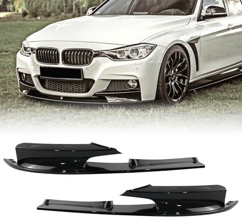 Kspeed 2PCS Front Bumper Lip Spoiler Compatible with 2012-2018 BMW F30 3 Series M Sport,Gloss Black Bumper Lip Spoiler for BMW F30 3 Series