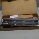 Zeerobee Curtain Rods for Windows 32 to 144, Black Curtain Rod, Adjustable 1 Inch Heavy Duty Outdoor/Indoor Modern Drapery Pole, 32"-144"