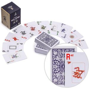 Yellow Mountain Imports American Mah Jongg (Mahjong) Playing Cards, Indigo - 178 Card Set