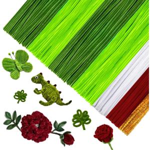 2 x MQOALA 484 Pieces Pipe Cleaners, Chenille Stems for Crafts, Thicker Fluffy Chenille Stems, 5 Assorted Colors Pipe Cleaners Craft for DIY Art Projects Party Decorations,Art and Craft Supplies