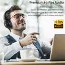 TOZO Hybrid Active Noise Cancelling Headphones, Wireless Over Ear Bluetooth Headset, 60H Playtime, Hi-Res Audio Custom EQ via App Deep Bass Comfort Fit Ear Cups, for Home Office Travel