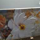 Acocifi Textured Floral Wall Art Canvas Art Wall Decor, Large Living Room Bedroom, Vintage White Floral Painting Picture Artwork for Dining Room Office Home Decor 40"x20"