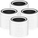 Core 200S Replacement Filter compatible with LEVOIT Core 200S and Core 200S-P Smart WiFi Air Purifier, 3-in-1 High-Efficiency Filter, Core 200S-RF, White, 4 Pack, For Home Office Livingroom Bedroom