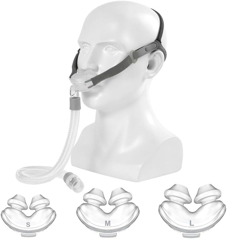 Nasal Pillow CPAP Mark Universal Replacement Kit, CPAP Nasal mask with S,M,L Size Nose Pillow Adapter, Headgear, Frame, and Hose Easy to Connecting Your CPAP Machine Nasal Pillow CPAP Mark Universal Replacement Kit, CPAP Nasal mask with S,M,L Size Nose Pillow Adapter, Headgear, Frame, and Hose Easy to Connecting Your CPAP Machine