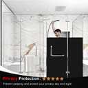 Blackout Window Privacy Film Sun Blocking UV Protection Static Cling Room Darkening Heat Control No Glue Removable Window Coverings for Home Black 23.6 x 78.7 Inch