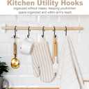 Dreecy 16 Pack S Hook for Hanging Plants, 6 Inch Large Heavy Duty S Hooks for Closet, 7 MM Thick Metal Black Rubber Coated S Shaped Hooks for Hanging Jeans Bags Cups Pot Jewelry Garden Tools