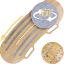 Wood Arc-Shaped Slide Transfer Board,Patient/Seniors Move Assist Device,Transfer to Wheelchair/Car/Toilet/Tub/Slide Sheet,with Soft Seat,Holds up to 500 Pounds,2 Cut Out Handles,35.5 * 13.4”