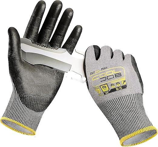 COOLJOB 12/120 Pairs Cut Resistant Work Gloves PU Coating, ANSI A2 A4 A6 A9