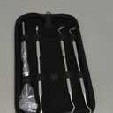 Dental Tools HOKIN Plaque Remover Teeth Cleaning Tool 4 Pcs Dental Care Kit Tooth Filling Repair Set Stainless Steel Dental Tools for Men Women Kids and Pet Care (Jet Black)