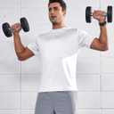NORTHYARD Men's Workout Gym T-Shirts Lightweight Running Athletic Short Sleeve Quick Dry Shirt Tops (White)