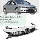 Front Bumper Grille For Honda Civic 4 Door Sedan Black With Chrome Trim Grill 2009-2011 HO1210127 71121SNAA50