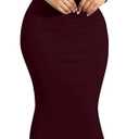 Formal Dresses for Women Evening Party Elelgant Mermaid Cocktail Floor Length Prom Long Dress with Zipper (Medium, Burgundy)