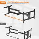 47 Extra Long Arm TV Wall Mount for 37-80 Inch TV, Full Motion Corner TV Mount with Extension Articulating Arm Swivel and Tilt, Max VESA 600x400mm, Fits 16" 18" Studs Up to 99 lbs