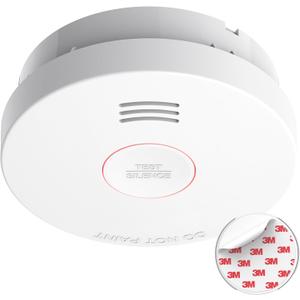 SITERLINK Smoke Detectors 10 Year Battery Operated,UL217-9th Listed Smoke Alarm with Test-Silence Button,Photoelectric Sensor Fire Alarms Smoke Detectors with LED Lights for Home, GS525A (1 Pack)