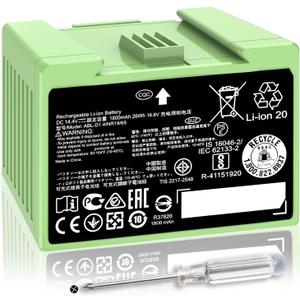 for Roomba Replacement Battery ABL-D1 Battery for iRobot Roomba i&e Series i7 i7+ j7 j7+ i3 i3+ i4 i4+ e5 e6 Roomba Replacement Parts 14.4V 1800mAh/26Wh (Not fit for iRobot Roomba Combo Series )