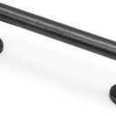 Rustic Black Metal Barn Door Cabinet Handles and Drawer Pulls, 3.86 inch (96mm) Hole Center, Pack of 10 (Pack 10)