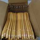 Wooden Hangers 30 Pack, Smooth Wood Hangers with 360 Swivel Hook & Notches, Natural Solid Coat Hangers Wooden for Closet
