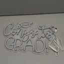 Congrats Grad Neon Sign - 11.3 * 16.7 Inch White Adjustable LED Graduation Decorations for Class of 2026 Party Room Dorm Backdrop Celebration Gifts Graduation Gift