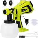 Cordless Paint Sprayer for Ryobi 18V Battery,Paint Sprayer Gun for House Painting, 1200ml Container Power Paint & HVLP SprayersFence, Door, Cabinets, Walls, Chairs etc(Battery NOT Included) (Green)