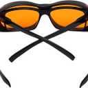 Eyekepper 100% Blue Light Reduction,Fitover Anti-Blue Blocking Computer Glasses with Extra Amber Lens