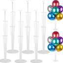 Voircoloria 6 Sets Balloon Stand Kits, Balloon Sticks Holders with Base for Table Graduation Birthday Baby Shower Gender Reveal Party Decorations