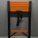 Telescoping Roof Ladder, Heavy-Duty Stainless Steel, with Anti-Slip Feet, 330 Lbs Load Capacity, Suitable for RVs, Roofs, and Multi-Scene Use