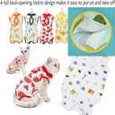 2-Pack Pet Post-Surgery Recovery Suit for Cats Dogs, Abdominal Wound Protector Anti-Licking, Soft Breathable Onesie with Adjustable Fit, Small Pets Universal Tee(Medium, Watermelon,Football)