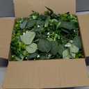 2Pcs Eucalyptus Garland with Lights, Greenery Garland, Green Garland with Flowers, 5.9FT Artificial Faux Eucalyptus Leaves Vines for Table Mantle Home Wedding Party Indoor Outdoor Decor