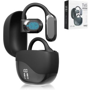 AI Translation Earbuds Real Time, 144 Language Translator Earbuds for iOS and Android, 3-in-1 Translation Headphones Translating Device for Travel Business Learning with Charging Case, Black