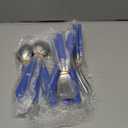 ANNOVA Silverware Set Stainless Steel Colorful Tableware Kitchen Flatware Set Utensils, Includes Dinner Knives, Forks, Spoons, Salad Forks & Dessert Spoons (Sapphire Blue, 20 Pieces)