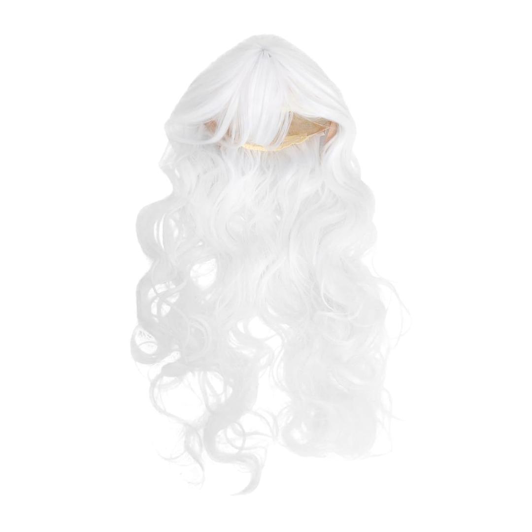 Housoutil Wig 80cm Long Curly Lace Front Wig for Cosplay Stage Performance Daily Wear Human Hair Wig Bangs Accessory