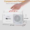 Gelielim Portable Cassette Player with AM/FM Radio, Casette Tape Player Recorder with Headphone Jack, Cassette Boombox for Home and Travel, Elderly Gift, Audio to Cassette Converter AC/Battery Power