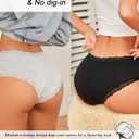 Sth Big Cotton Underwear for Women High Waisted Womens Underwear Pack Sexy Lace Edge Bikini Cheeky Panties Girls Brief (Large, A 6 Pack(black*1 White*1 Orange*1 Grey*1 Beige*1 Pink*1))