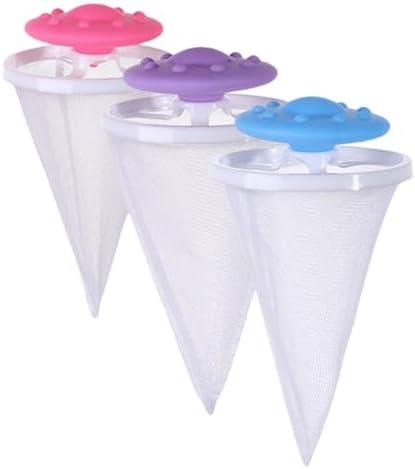 2 Piece Cat and Dog Hair Washing Machine Catcher; Pink and Purple