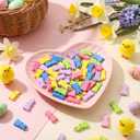 Gerrii 60 Pcs Easter Bunny Charms Pendants Bunny Resin Enamel Jewelry Pendants He Is Risen Rabbit Charms for Easter Spring Jewelry Making Earring Necklace Bracelet Making DIY Crafts Accessories