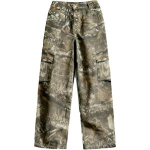 Camo Cargo Pants Straight Wide Leg Trousers Jeans Joggers Sweatpants with Pockets Stretch Fabric Woman Man
Size L