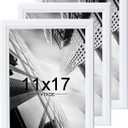 KTKDE 11x17 Picture Frame Set of 3,White Wooden frames, Vertical & Horizontal Wall Hanging for Wall Display,Studio Gallery Photo Frame for Photos, Posters & Art Prints