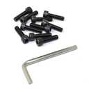 iexcell 10 Pcs M8 x 30mm Thread Pitch 1.25 mm Alloy Steel 12.9 Grade Hex Socket Head Cap Screws Bolts Kit, Black Oxide Finish