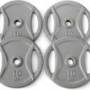 Amazon Basics 1-Inch Cast Iron Grip Weight Plates